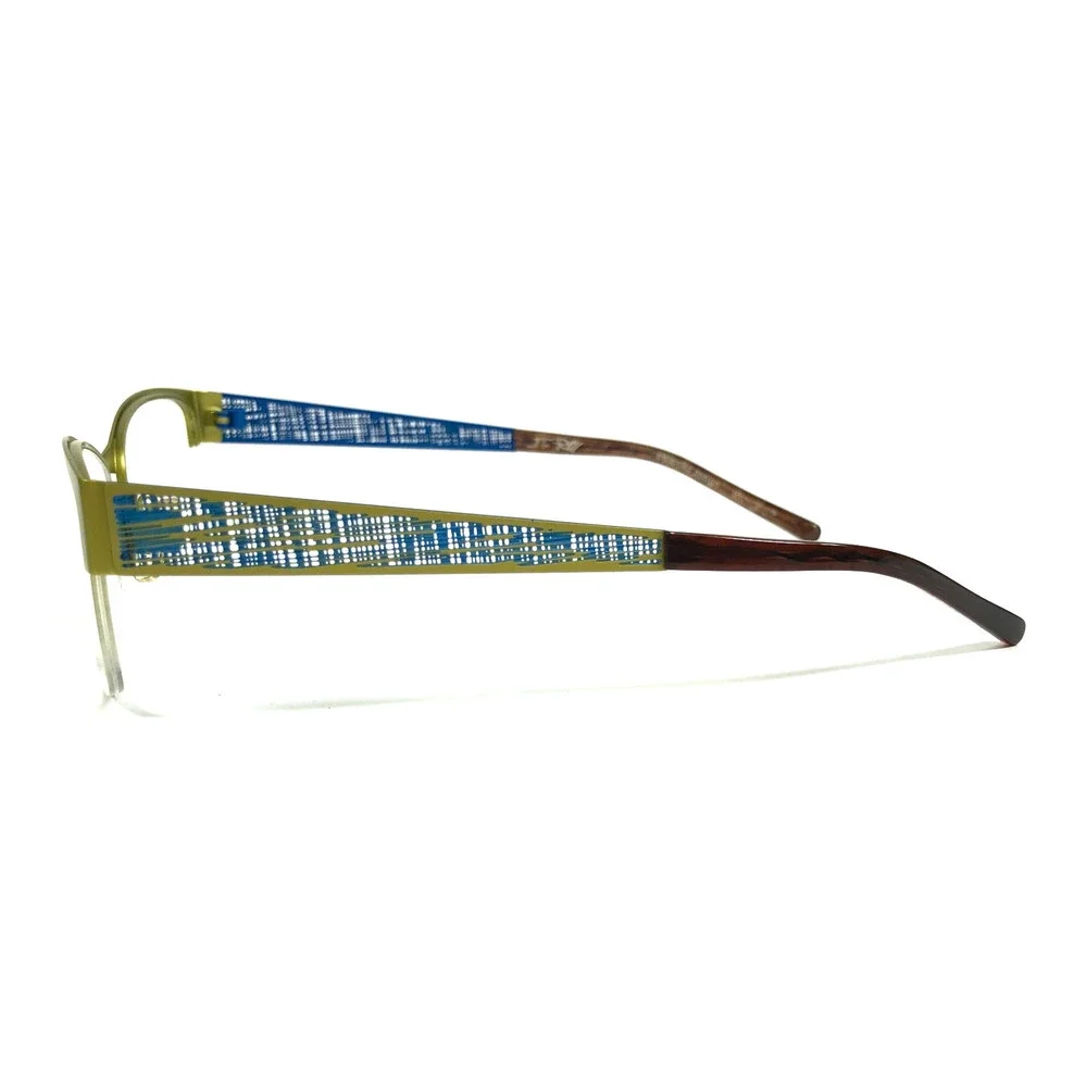 J.F. Rey Eyeglasses Frames JF2587 4022 Green Blue Lime Webbed Woven 54-17-140